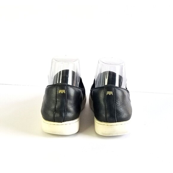 BIRDIES The Swift Black Leather Slip On Sneakers Sz 6.5 Flat White Soles - Picture 10 of 15